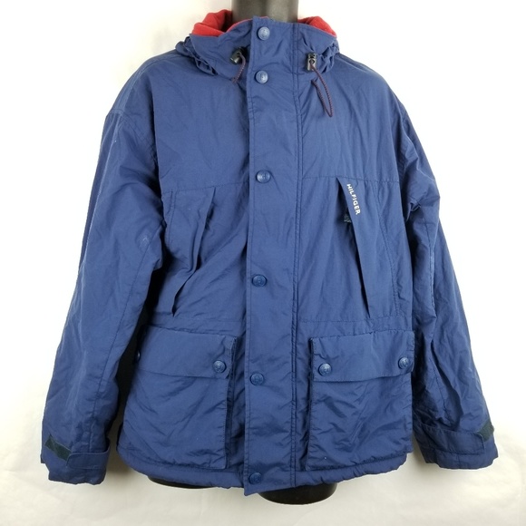 Vintage Tommy Hilfiger Big Flag Blue Jacket 90s - Picture 2 of 6